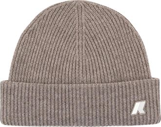 K-Way Brice Muts van Ribbelwol - Heren - Hoeden - Beige - M/L - Wol - Accessoires