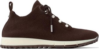 Jimmy Choo London X Chocolade Veles Stijlvolle Modieuze Schoenen - Dames - Sneakers - Bruin - 40 EU - Schoenen