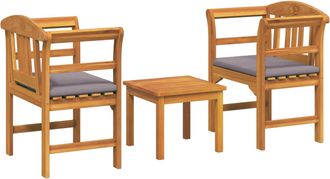 vidaXL Conjunto De Sal&oacute;n Rosa Del Jard&iacute;n 3 Uds. Vidaxl