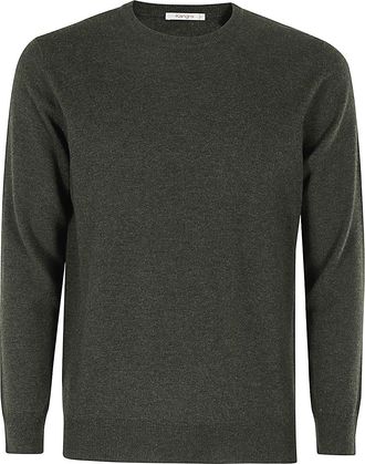 KANGRA Green Crewneck Merino Wool Sweater