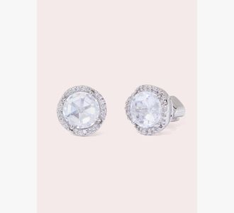Kate Spade New York Womens That Sparkle Pav&eacute; Round Large Stud Earrings in Neutral