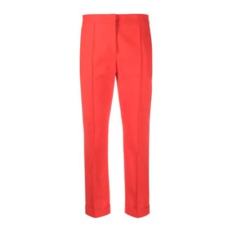 Moschino Dames, Broeken, Rood, Maat: XS Katoen