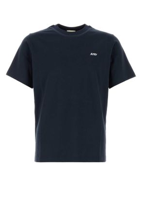 Autry Dark Blue Cotton T Shirt