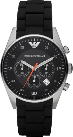 Emporio Armani Accessoires, Heren, Zwart, ONE Size, Sportivo Horloge