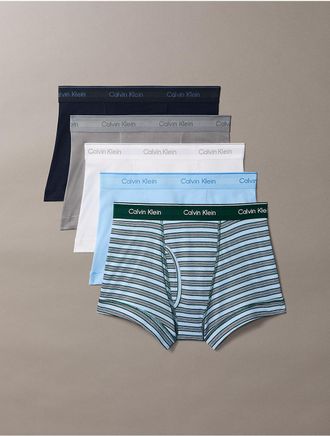 Calvin Klein Mens Cotton Classics 5-Pack Trunk - Multi - XL