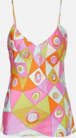 Pucci Top Occhi in twill di seta