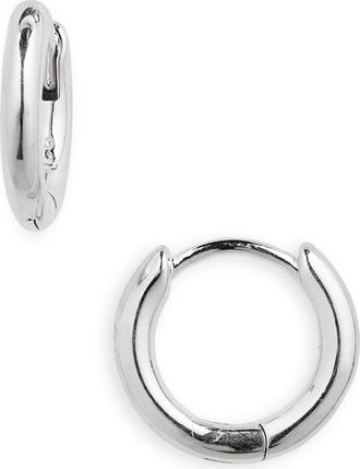 Madewell Demi-Fine Huggie Hoop Earrings in Sterling Silver at Nordstrom