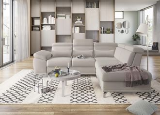 Sit&more Ecksofa &raquo;Cabrio L-Form, B: 274 cm, mit Sitztiefen-, Arm- & Kopfteilverstellung&laquo; 3 Nierenkissen, Federkern, optional Bettfunktion und Stauraum