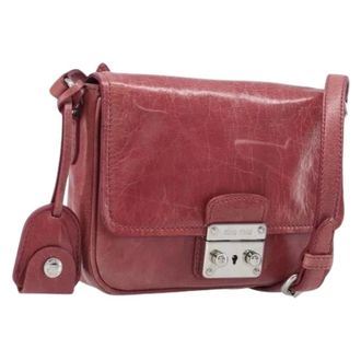 Miu Miu Pre-owned schoudertas - Dames - Pre-owned - Roze - Maat: ONE Size Leer