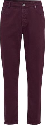 Brunello Cucinelli Maroon Cotton trousers