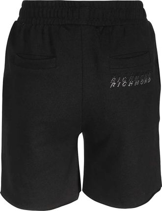 John Richmond Shorts con strass - Nero