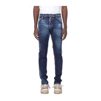 Dsquared2 Slim-fit Jeans, male, Blue, Size: 3XL Cool Guy Paint Splatter Jeans