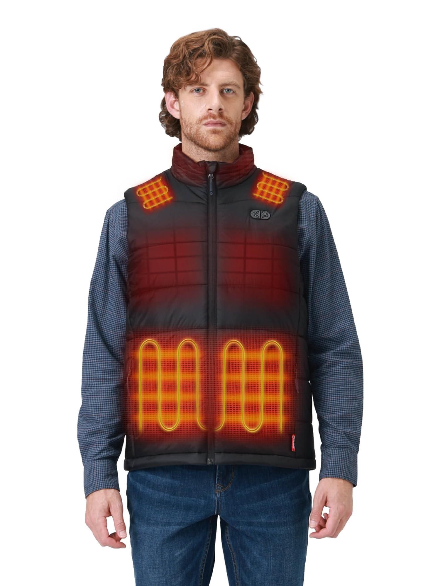 ORORO Gilet Termico Riscaldato Donna – Leggero E Trapuntato – Con Power Bank (non Incluso) – Nero