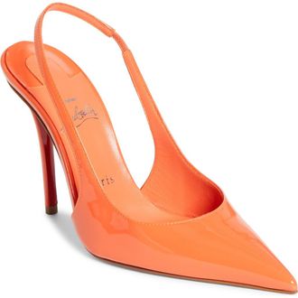 Christian Louboutin Miss Z Pointed Toe Slingback Pump in Caruzo/Caruzo at Nordstrom, Size 8.5Us