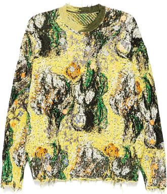 JNBY Maglione con taglio a vivo - Giallo