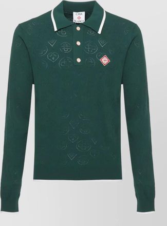 Casablanca logo-knit polo shirt