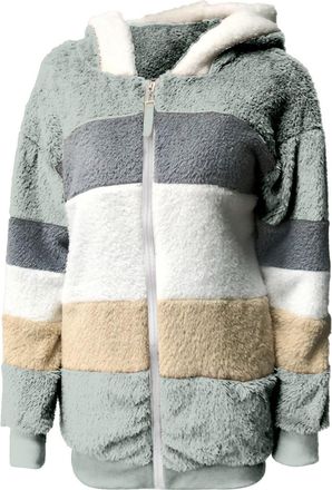 Generic Oversized Teddy Bear Coat For Women Sherpa Lined Full Zip Jacket with Pockets Winter Warm Fuzzy Hooded Sweatshirt Lightweight Comfortable Thermal Jump