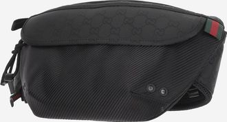 Gucci Mens Gg Baby Carrier Black Polyamide Belt Bags