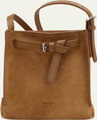 Oroton Margot Mini Suede Bucket Bag