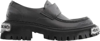 Balenciaga Tractor Leather Loafers, Brand Size 41 (US Size 8)