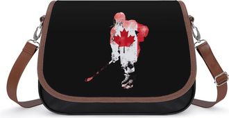 Generic Canada Flag Hockey Fashion Womens Crossbody Bags Novelty Handbag Shoulder Bag Purse