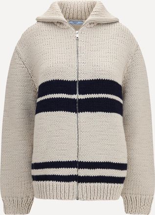 Prada Wool zip Cardigan Female 38