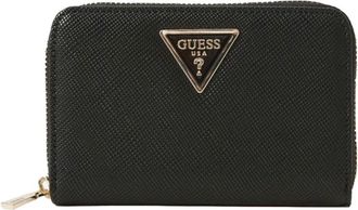 Guess Laurel II SLG Med Zip - Dames - Portefeuilles - Zwart - ONE Size - Leer - Accessoires