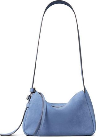 Tory Burch Small Romy Nubuck Leather Shoulder Bag in Soft Blue at Nordstrom