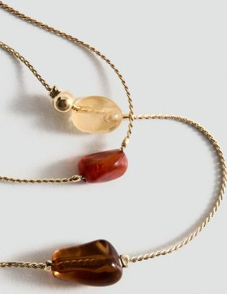 Mango Collana perline combinate oro - Donna - Taglia unica - MANGO