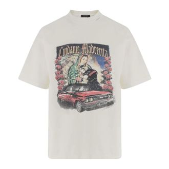 Willy Chavarria T-shirt in cotone Cuidame Madrecita - - Tops - Uomo - Bianco - M
