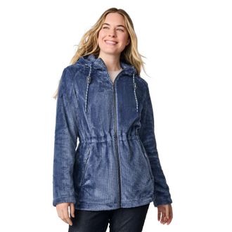 Free Country Womens Grid Butter Pile Anorak Jacket