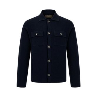Zanone Giacca Sahariana in maglia - - Jackets - Uomo - Blu - L