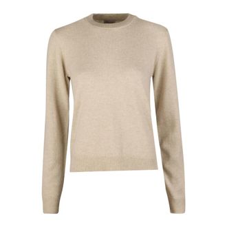Stenstr&ouml;ms Lilian Gebreide Trui - Dames - Ronde hals truien - Beige - M - Kasjmier - Truien & Vesten