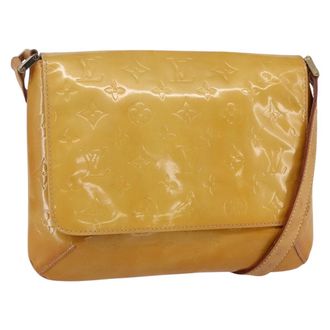 Louis Vuitton Thompson Street Monogram Vernis Beige Patent_Leather Handbag (Pre-Owned)