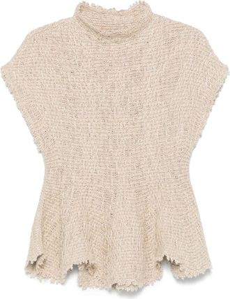 Khaite Knitted Top - Womens - Hemp/Silk