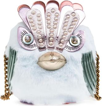 Kurt Geiger Borsa Pom Pom Eagle mini - Bianco