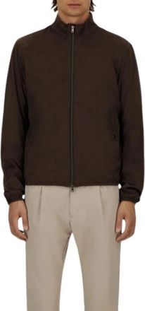 Herno Blouson - Heren - Zomerjassen - Bruin - XL - Su&egrave;de - Jassen