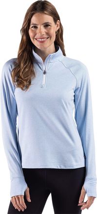 Cutter & Buck Adapt Recycled Soft Knit Stripe Womens Quarter Zip Pullover