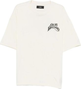 Amiri Hollywood Lightweight Jersey Skate Tee - Heren - T-shirts - Beige - L - Katoen - Tops