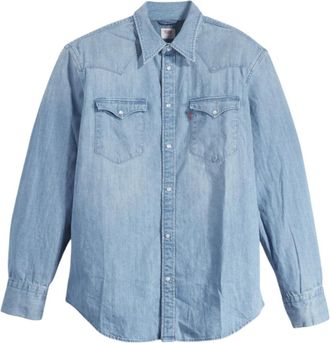 Levi's Barstow Western Standard Grant Mid Blue Shirt - Heren - Spijkeroverhemden - Blauw - XL - Katoen - Overhemden