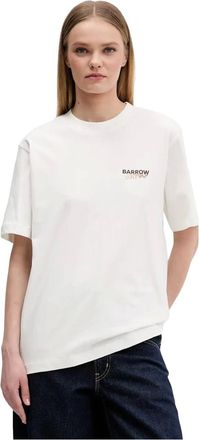 Barrow Camiseta con logo y estampado de oso - Tops - Mujer - Blanco - M