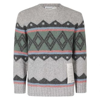 Ballantyne R Neck Pullover - Heren - Truien - Grijs - Maat: 2XL