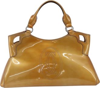 Cartier Cartier Marcello Handbag Patent Leather Yellow Patent_Leather Handbag (Pre-Owned)