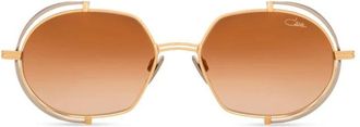 Cazal Ovale Zonnebril - Dames - Zonnebrillen - Geel - 54 MM - Accessoires