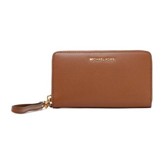 Michael Kors Wallets & Cardholders, female, Brown, Size: ONE SIZE Brown Smartphone Wristlet with Card Slots