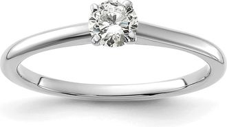 Diamond2Deal 14k Gold Lab Grown Diamond Engagement Ring 0.33Ct Clarity- VS Color- D-E