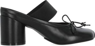 Maison Margiela Anatomic Leather D&eacute;collet&eacute; With Cylindrical Heel And Elastic Band