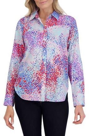 Foxcroft Meghan Multicolor Cotton Button-Up Shirt at Nordstrom Rack, Size Medium