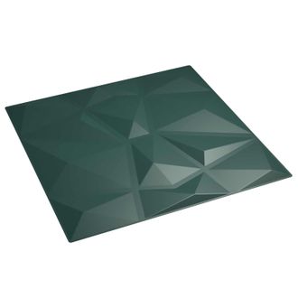 vidaXL Paneles De Pared 24 Pcs Verde 50 X 50 Cm Espuma Xps Vidaxl