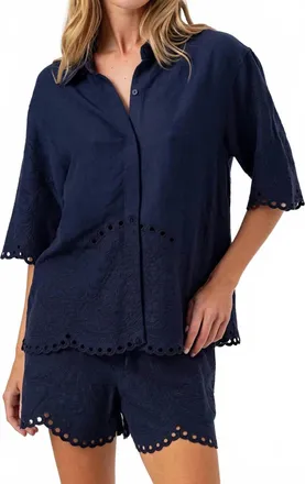 Sundays Cobra Shirt In Navy